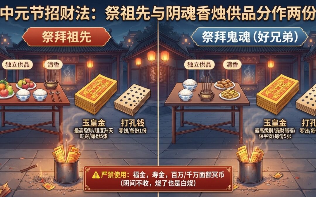 别白烧了！中元节这样拜祖先与好兄弟，正偏横财滚滚来